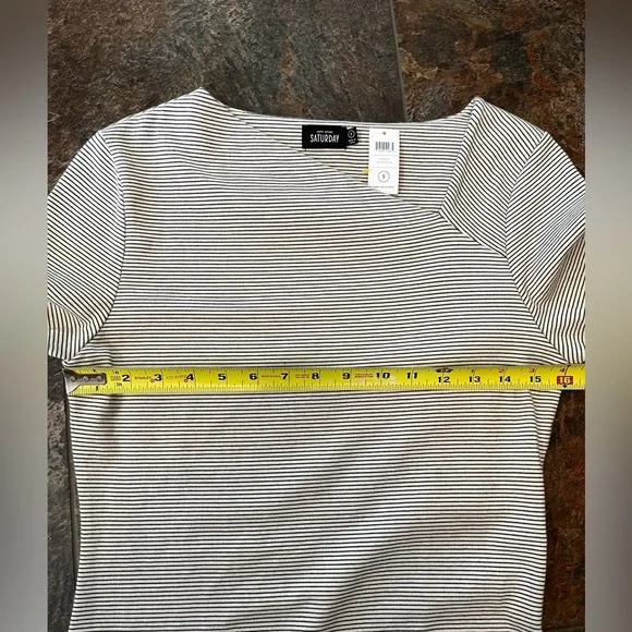 New Kate Spade Saturday contemporary striped mini bodycon dress. Size small. - Picture 7 of 13